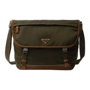 PRADA Re Nylon With Suede Crossbody Bag, Shoulder Bag Tubas Men's Cocoa