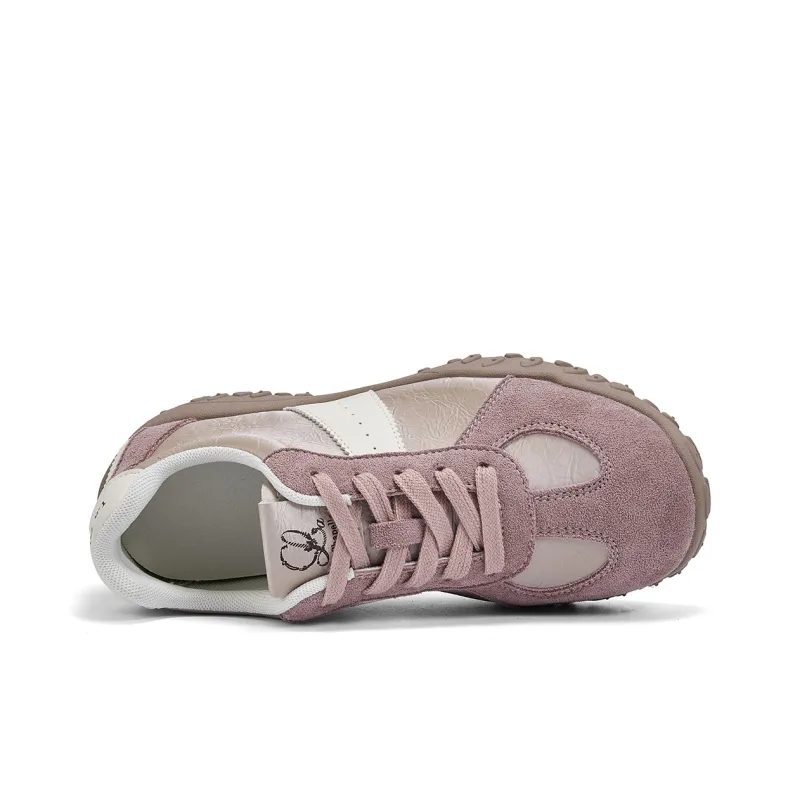 La Chapelle Abrasion Resistant Slip Resistant Cushioning Height Increasing Low Top Casual Shoes Women's Pink-4