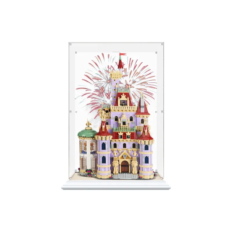LIGHT YOUR BRICKS Compatibility Building Block 43263 Beauty And The Beast Castle Display Case Model Accessories-6