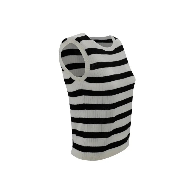MaxMara Valeria Striped Crewneck Vest-2