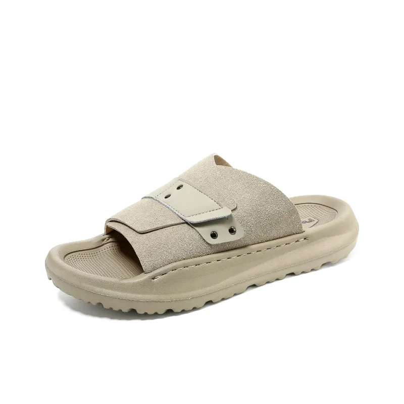 Qiandongmeili Stitching Slide Slippers Men's-6