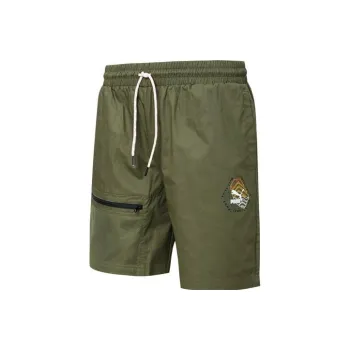 PUMA Casual Shorts Men Dark Moss Green