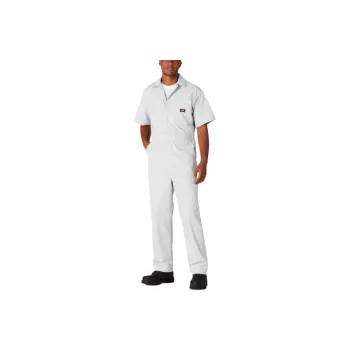 Dickies Short Sleeve Coveralls Jumpsuit Men's White