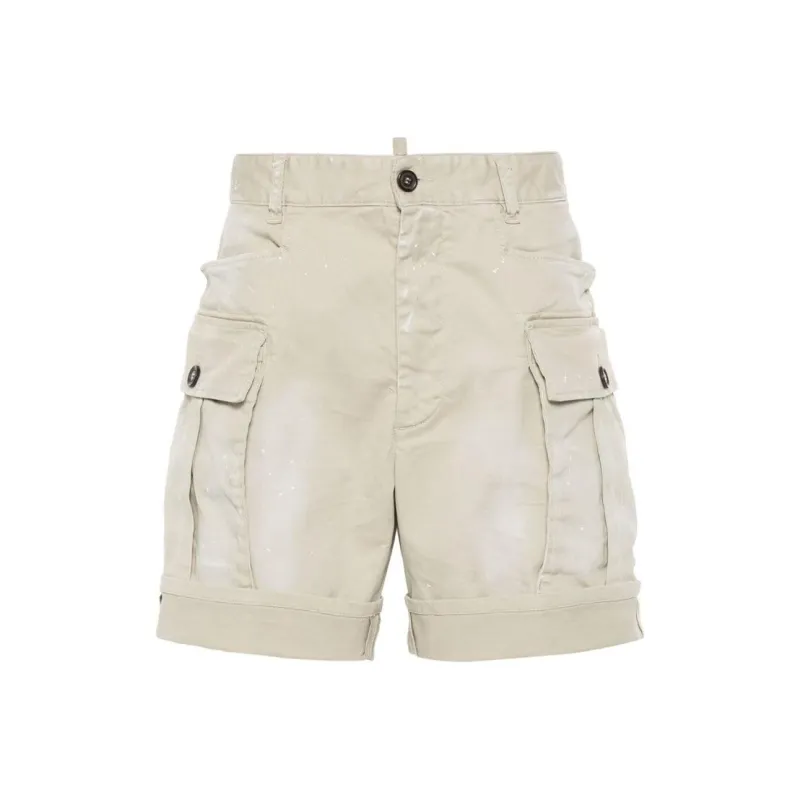 DSQUARED 2 SS24 Cargo Shorts Men's Beige-0