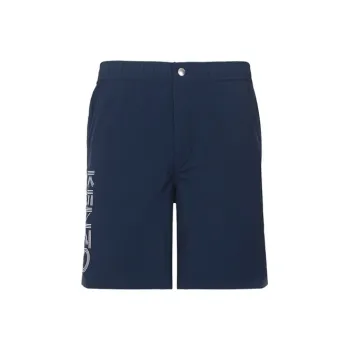 KENZO Letter Logo Casual Shorts Men Dark Blue