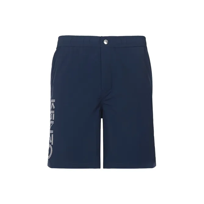 KENZO Letter Logo Casual Shorts Men Dark Blue-0