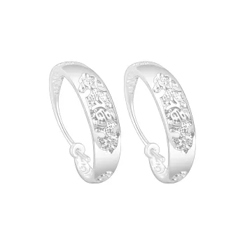 COISE 999 Fine Silver Earrings Women's
