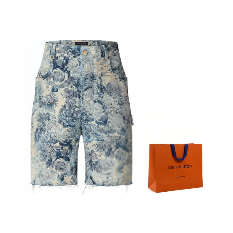 LOUIS VUITTON New Quarterly Products Of LV FW22 Shorts Men's Blue-6