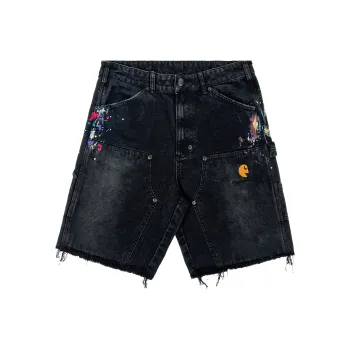 False Perception Cargo Shorts Unisex Washed Black