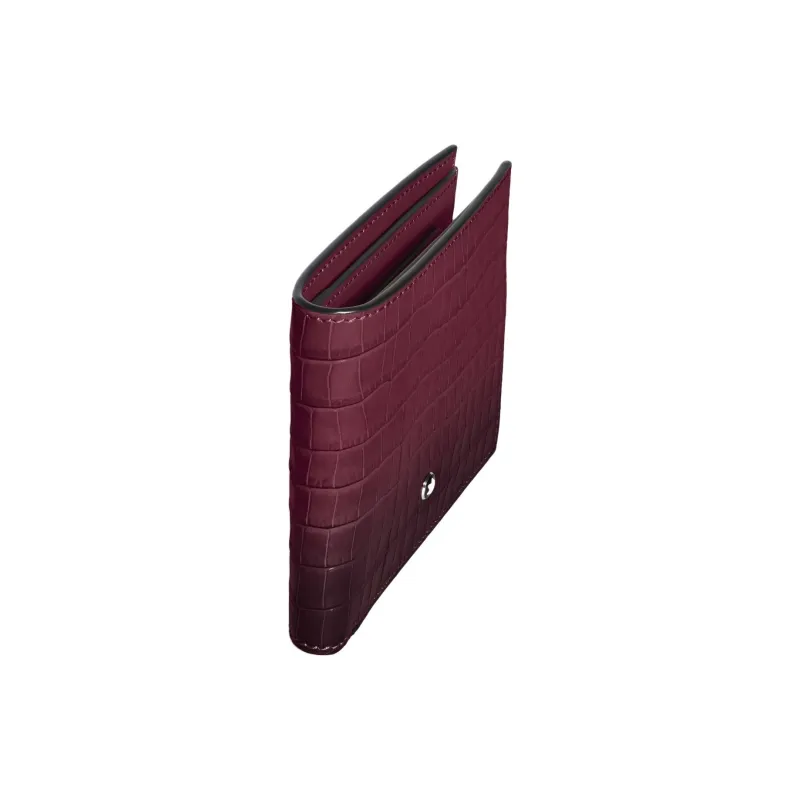MONTBLANC Leather Wallet Women's Ink Black Currant Color-1