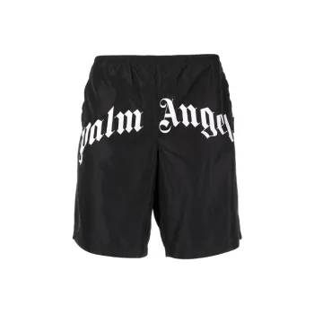 PALM ANGELS Logo Print Swimming Shorts