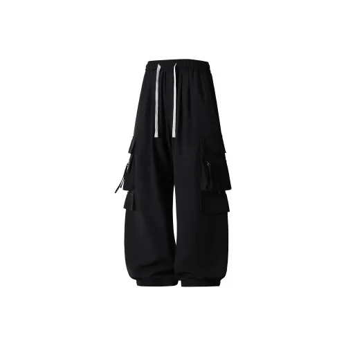 FASTFISH Cargo Pants Unisex Black