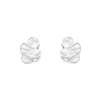 Happy Tide S999 Fine Silver Stud Earrings Women's