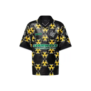 LOUIS VUITTON Soccer Ball Patchwork Leather Short Sleeved Top