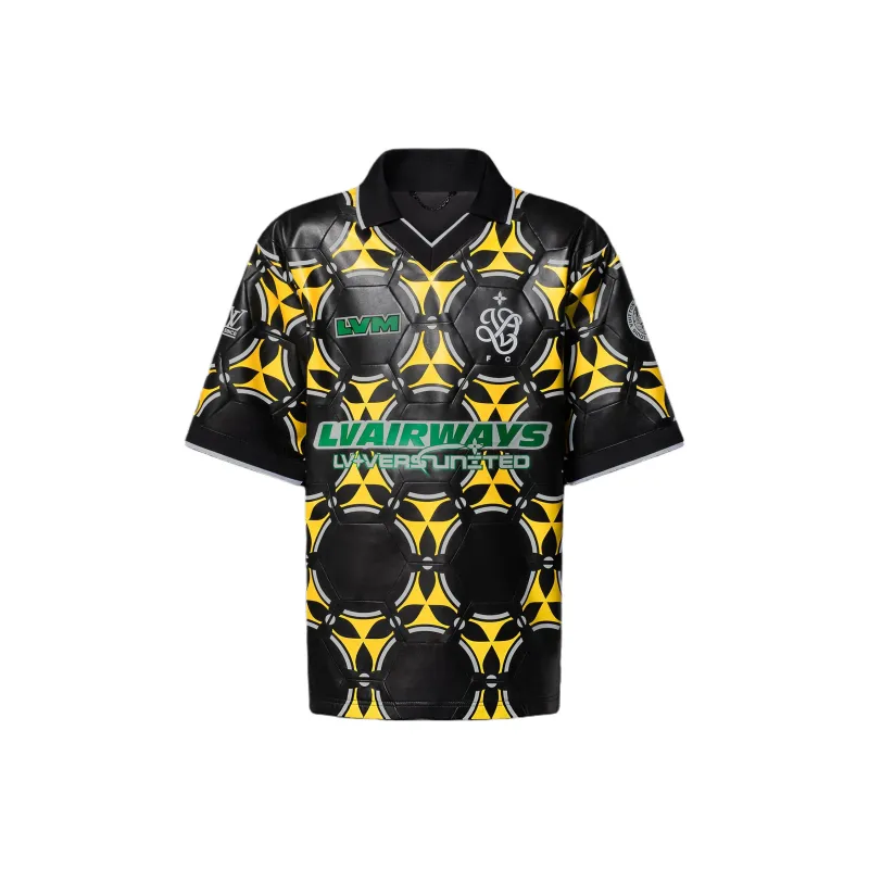 LOUIS VUITTON Soccer Ball Patchwork Leather Short Sleeved Top-0