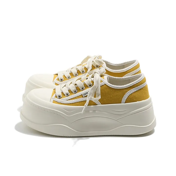 MIS. DANNY Height Increasing Low Top Canvas Shoes Women's-11