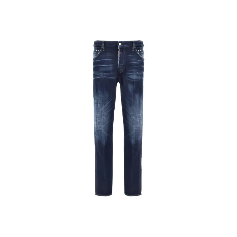 DSQUARED 2 Dark Basic Washed Skater Jeans-0