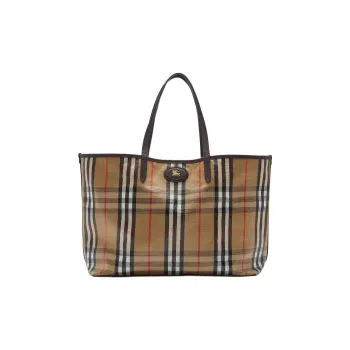 Burberry Cotton Tote Bag, Shopping Bag, Shoulder Bag Medium Size Women's Sand