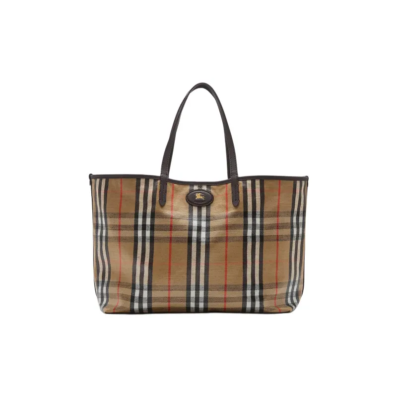 Burberry Cotton Tote Bag, Shopping Bag, Shoulder Bag Medium Size Women's Sand-0