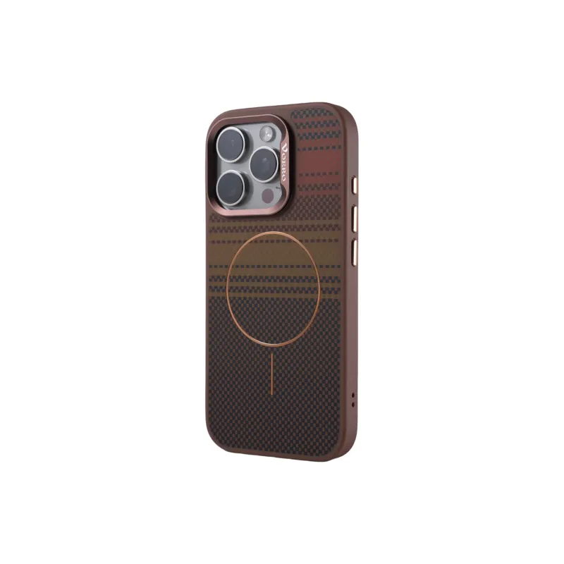 DEPA PC Material Carbon Fiber Texture Magnetic Stand Phone Cases Compatibility With Apple 14/15/16 Series Minimalist-1