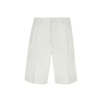 PRADA Belt Looped Straight Leg Shorts