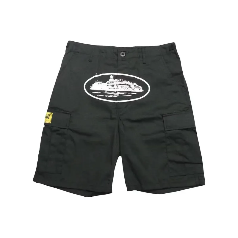 Corteiz Cargo Shorts Unisex Black-0