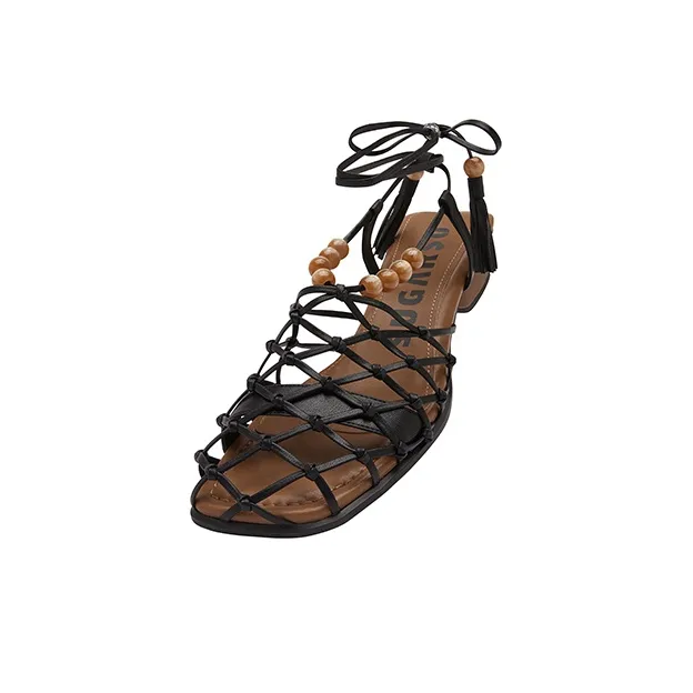 SUGARSU Roman Sandals Women's Black-2