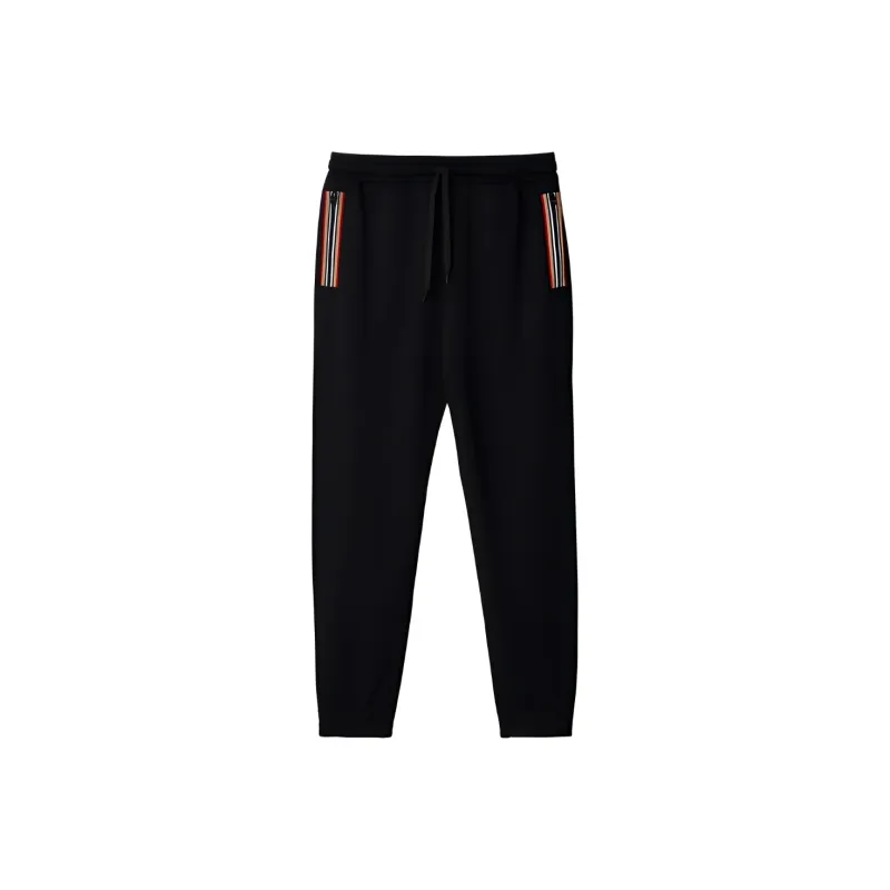 Burberry SS24 Knitted Sports Pants Men's Black-0