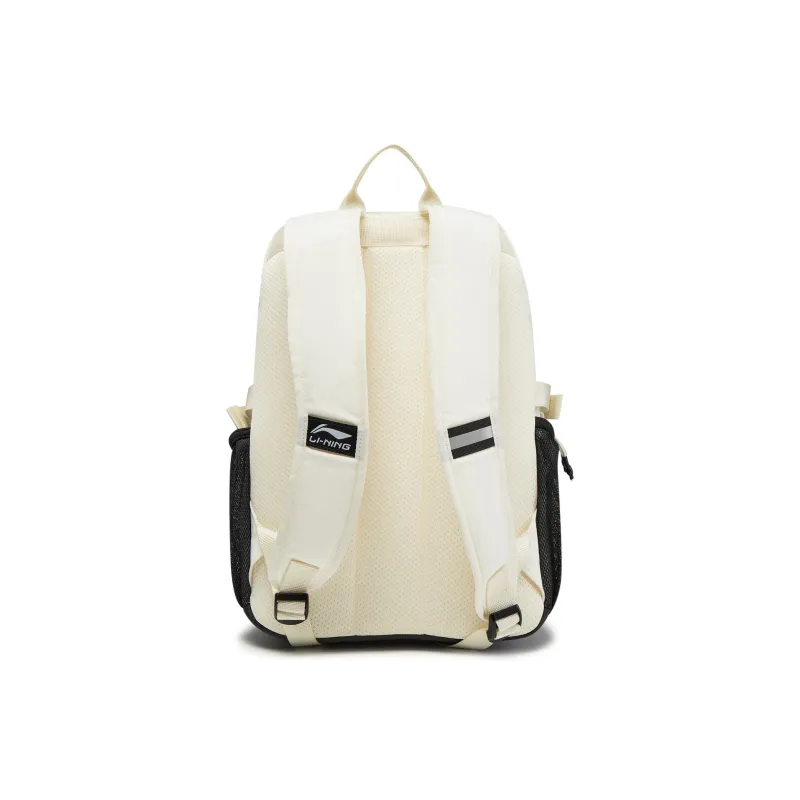 LiNing Sports Life Collection Polyester Backpack Unisex Milk White & Black-1