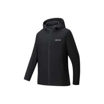 Erke Tennis Series Trench Coat Men's Jet Black