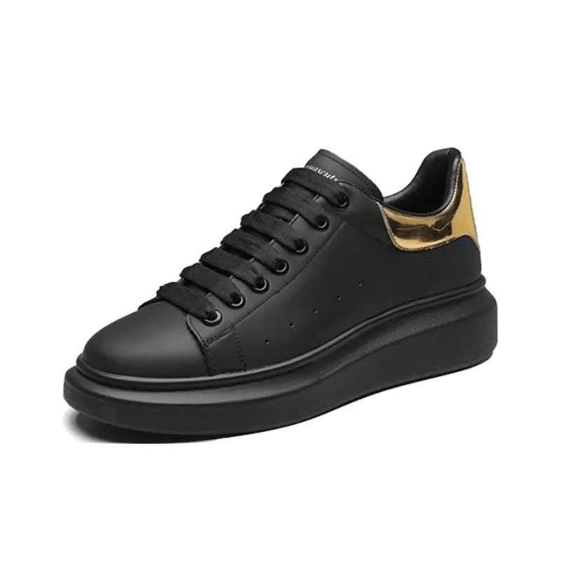 AQUASCUTUM Low Top Skateboard Shoes Men's Black Gold-0