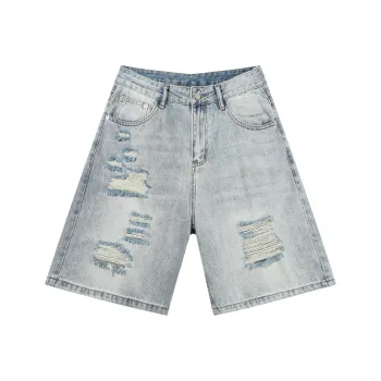 ALL IN Denim Shorts Unisex Blue