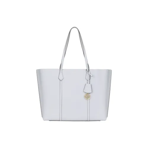 TORY BURCH Perry Calfskin Tote Bag, Shopping Bag, Shoulder Bag, Handbag Regular Women's Green Purple Gray
