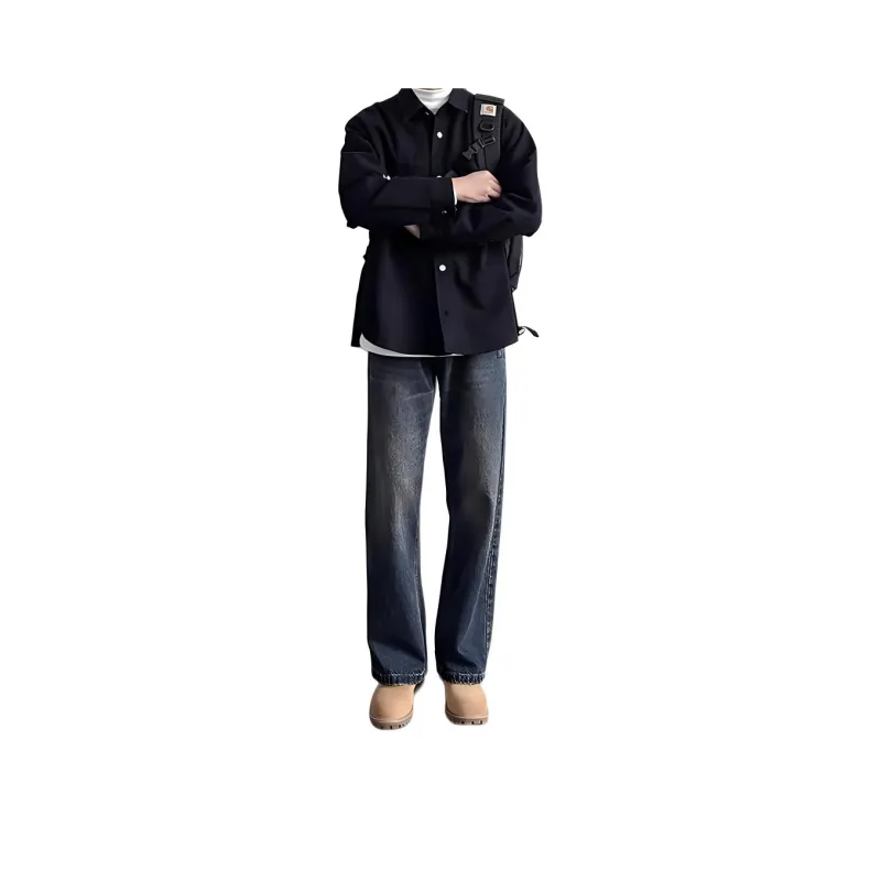 DUATOGE Jeans Men's Vintage Blue-7