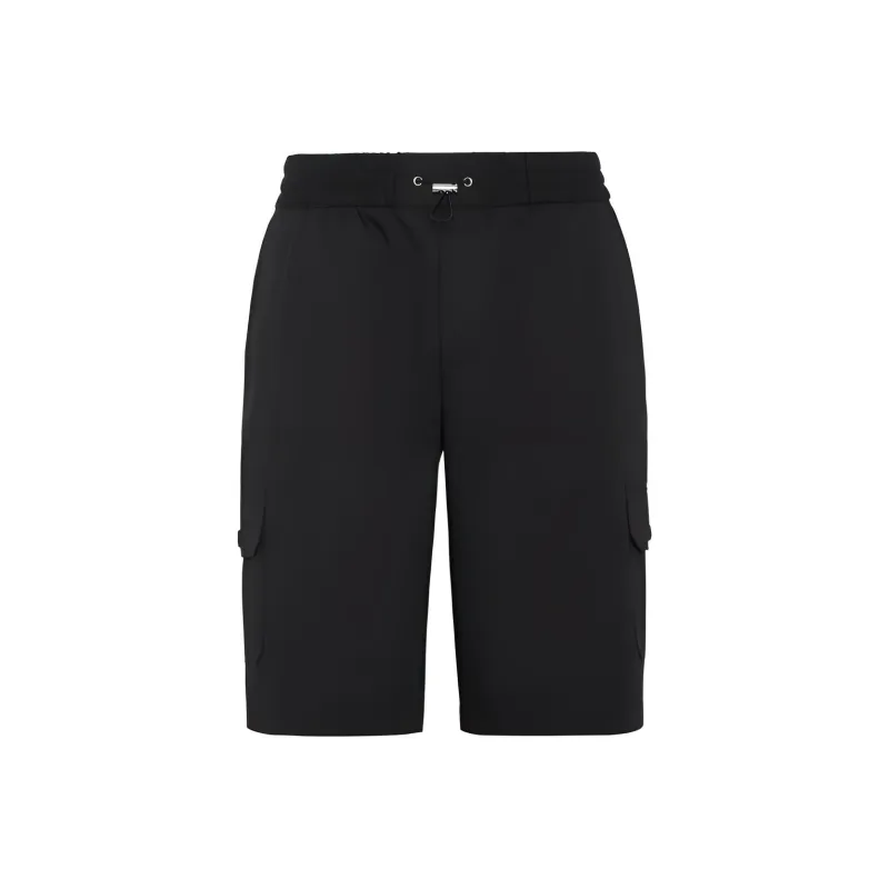 PHILIPP PLEIN Straight Hem Drawstring Cargo Shorts-0