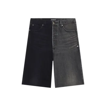 Balenciaga FW21 Denim Shorts Men's Black