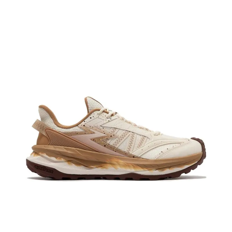 361° Cushioning Anti Slip And Wear Resistant Low Top Casual Trail Running Running Shoes Men's Beige Brown-1
