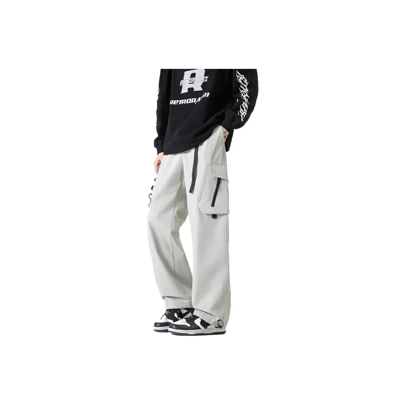 33TH Cargo Pants Unisex Camouflage Jungle Gray-15