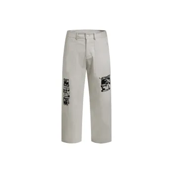 404MOB GANG Casual Pants Unisex Ecru