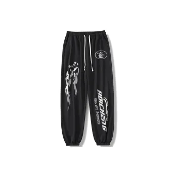 HCHUICHENG Casual Pants Unisex Black