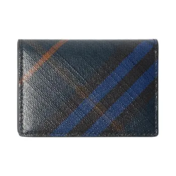 Burberry Cotton Card Holder Men's Midnight Blue