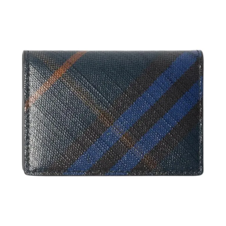 Burberry Cotton Card Holder Men's Midnight Blue-0