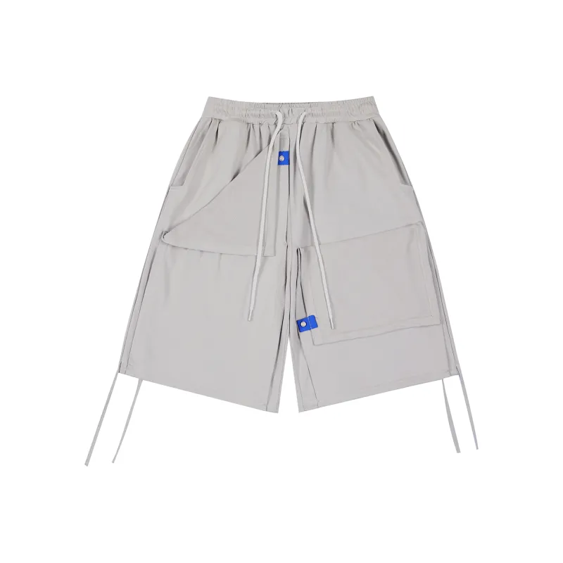 LOSTCTRL Loose Fit Shorts Unisex Gray-0
