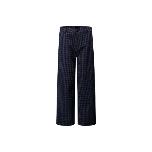 GBXM Casual Pants Unisex Purple And Black Plaid