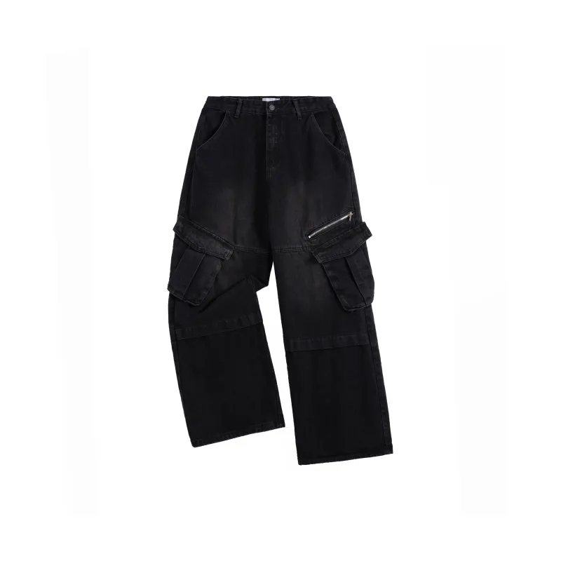 HEIYIXIANSHENG Jeans Men's Black-0