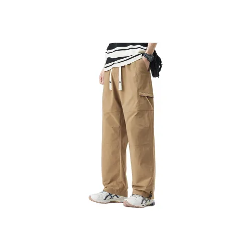 Tonlion Casual Pants Unisex Dark Khaki