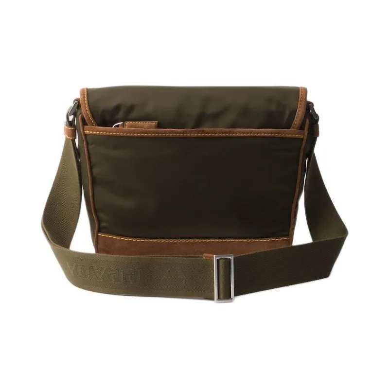 PRADA Re Nylon Recycled Nylon Shoulder Bag Medium Size Men's Brown & Army Green-2