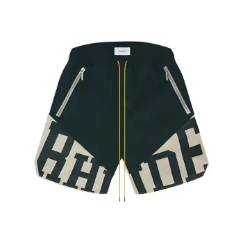 RHUDE Casual Shorts Men Dark Green