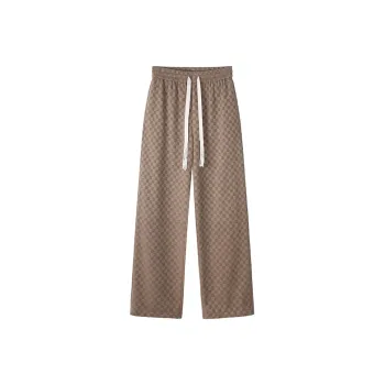 MATCHA STORY College Series Casual Pants Unisex Coffee Plaid