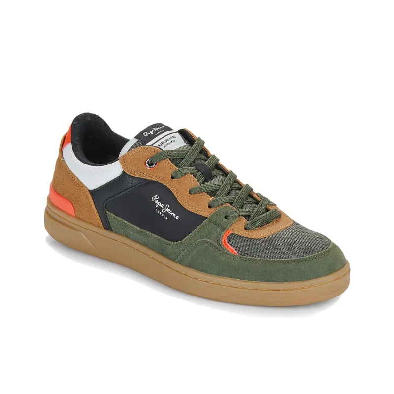 Pepe Jeans Kore Skate Low Top Skateboard Shoes Men's Green Brown-2